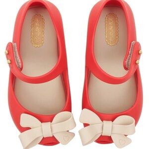 Mini Melissa Ultragirl Bow II Flats in Red/Beige
 Shoes with Bow 6